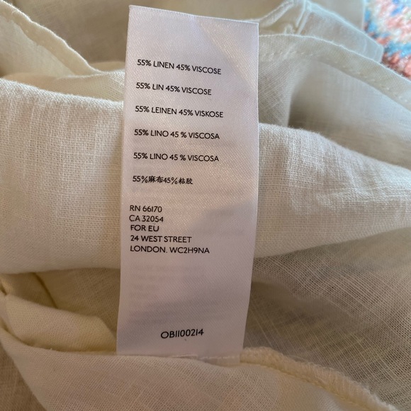 Free People “Safari Babe” Linen-Blend Button-Down Top - White - Size M - Picture 6 of 9